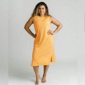 ZYIA Malibu Downtime Dress Citrus Size Large • Maxi Casual Travel Lounge Outfit
